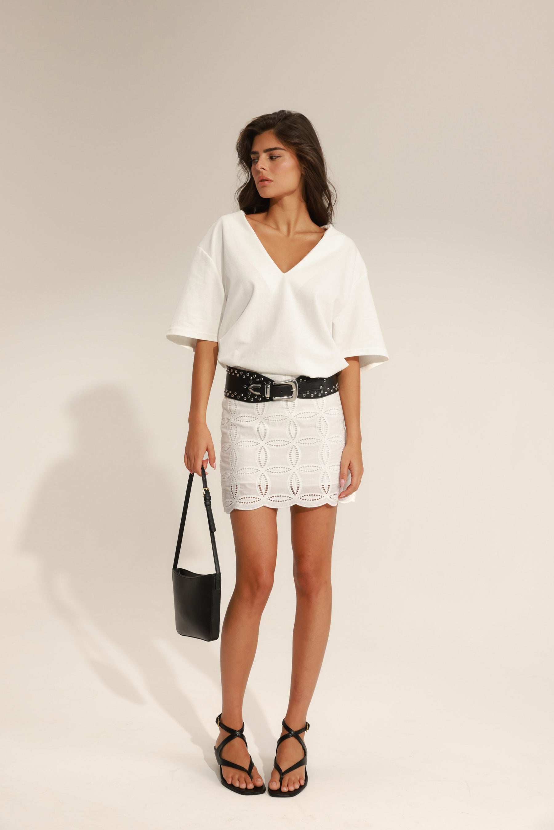 חצאית מישל לבנה