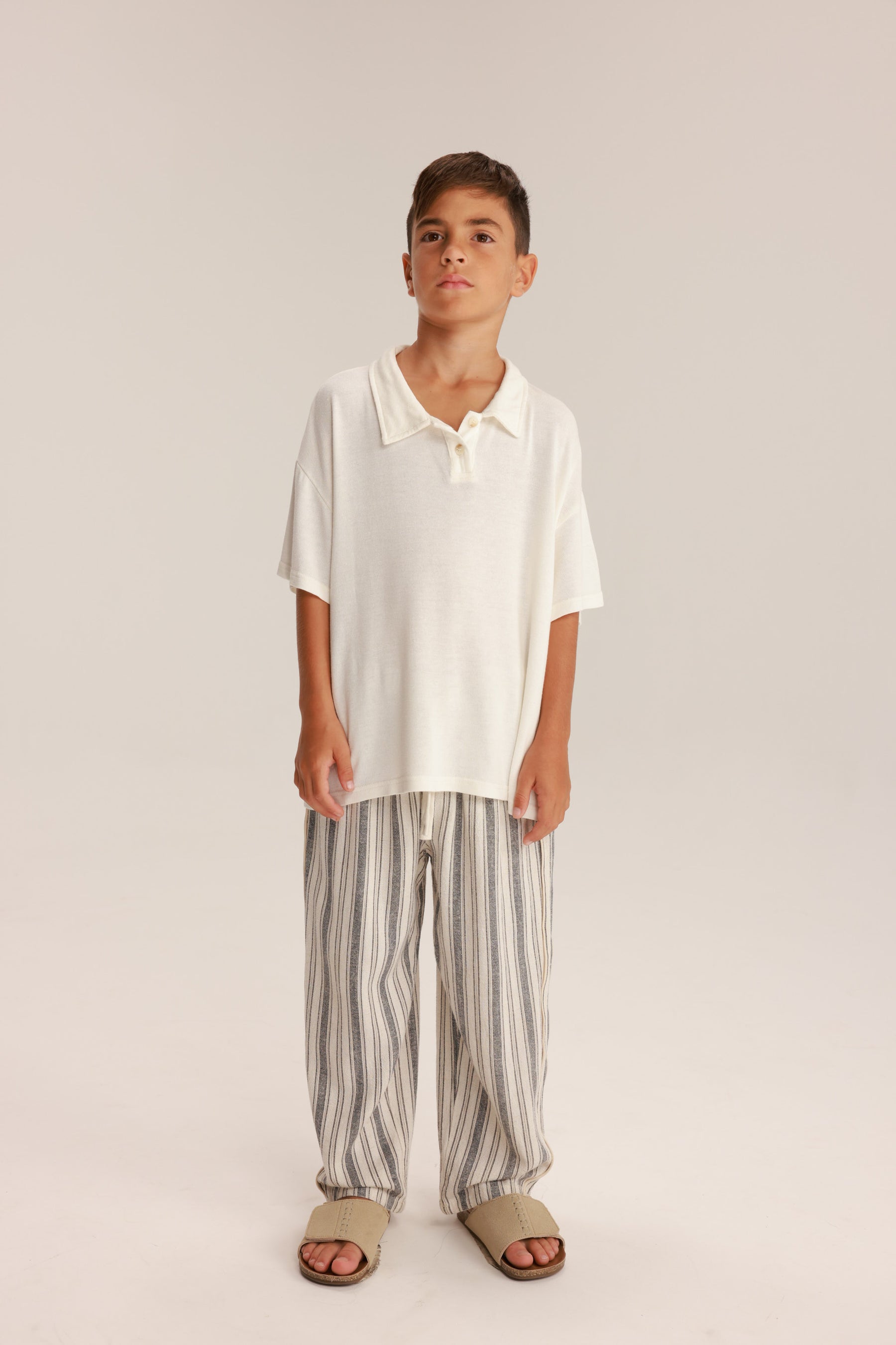 מכנסי אריאן שחור/שמנת