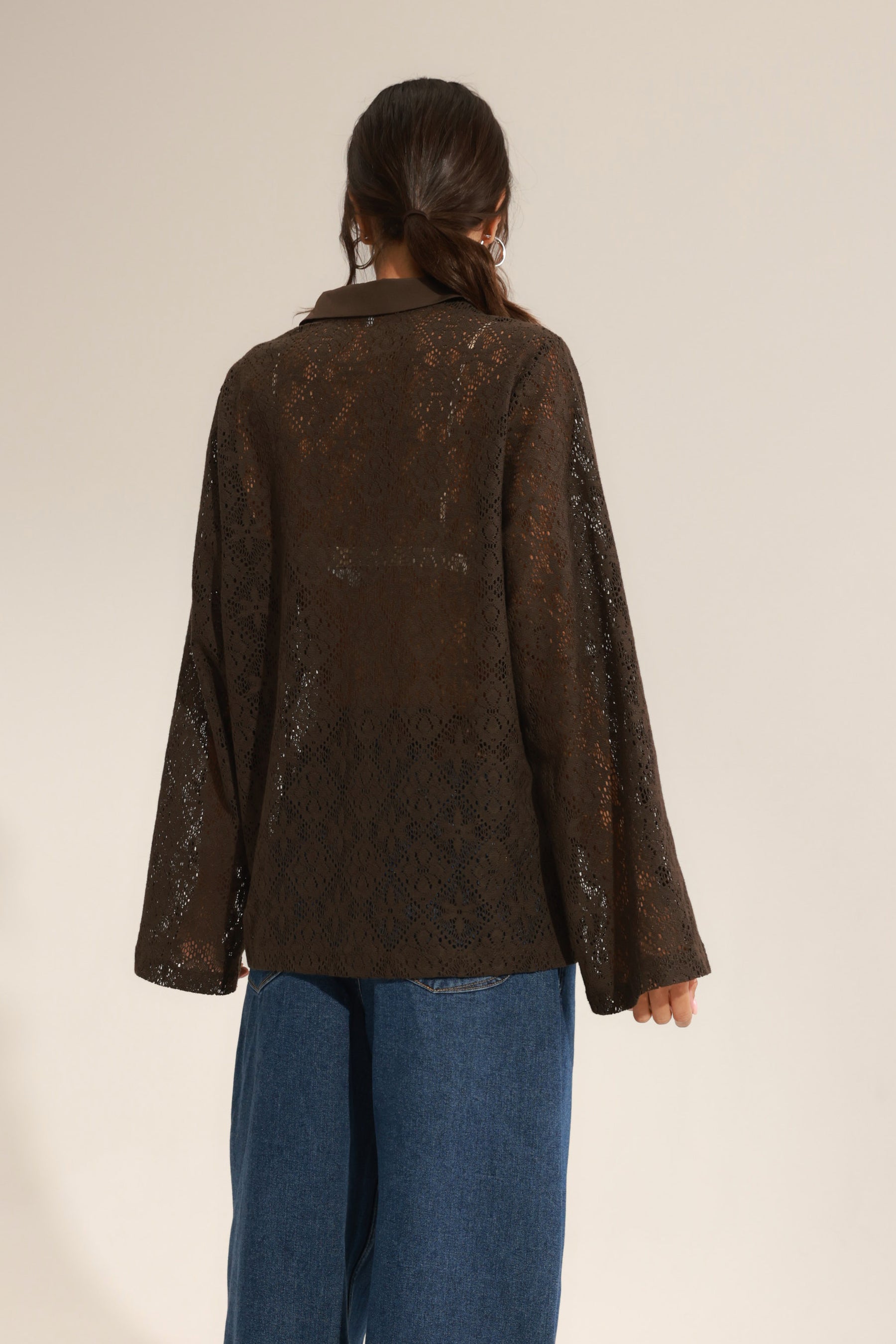 חולצת אמראל חומה