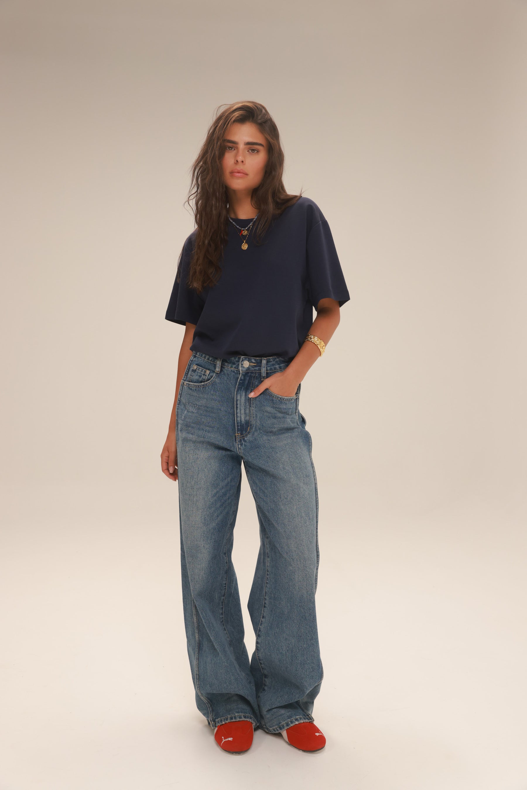 ג'ינס פלורנס כחול כהה