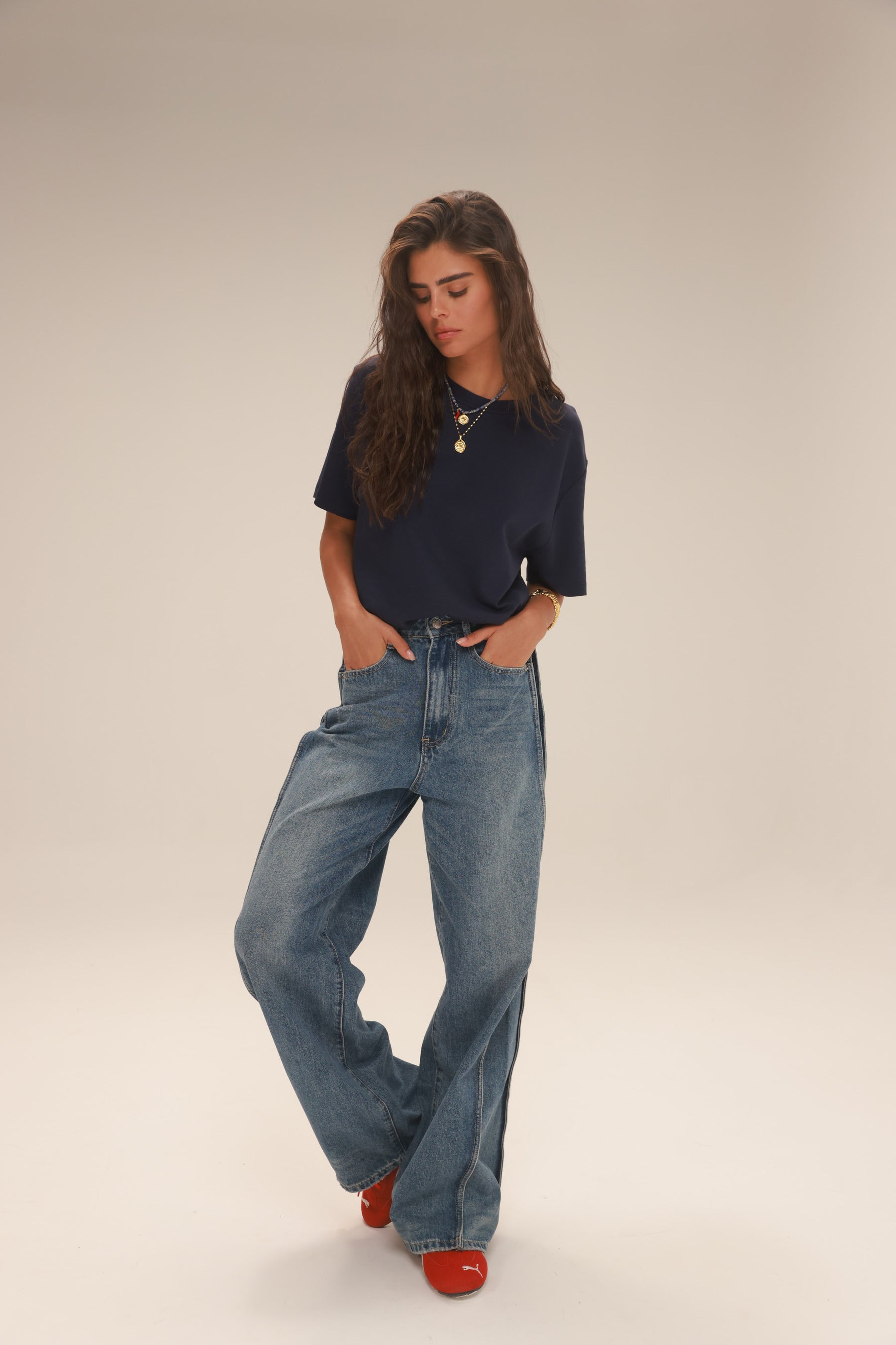 ג'ינס פלורנס כחול כהה