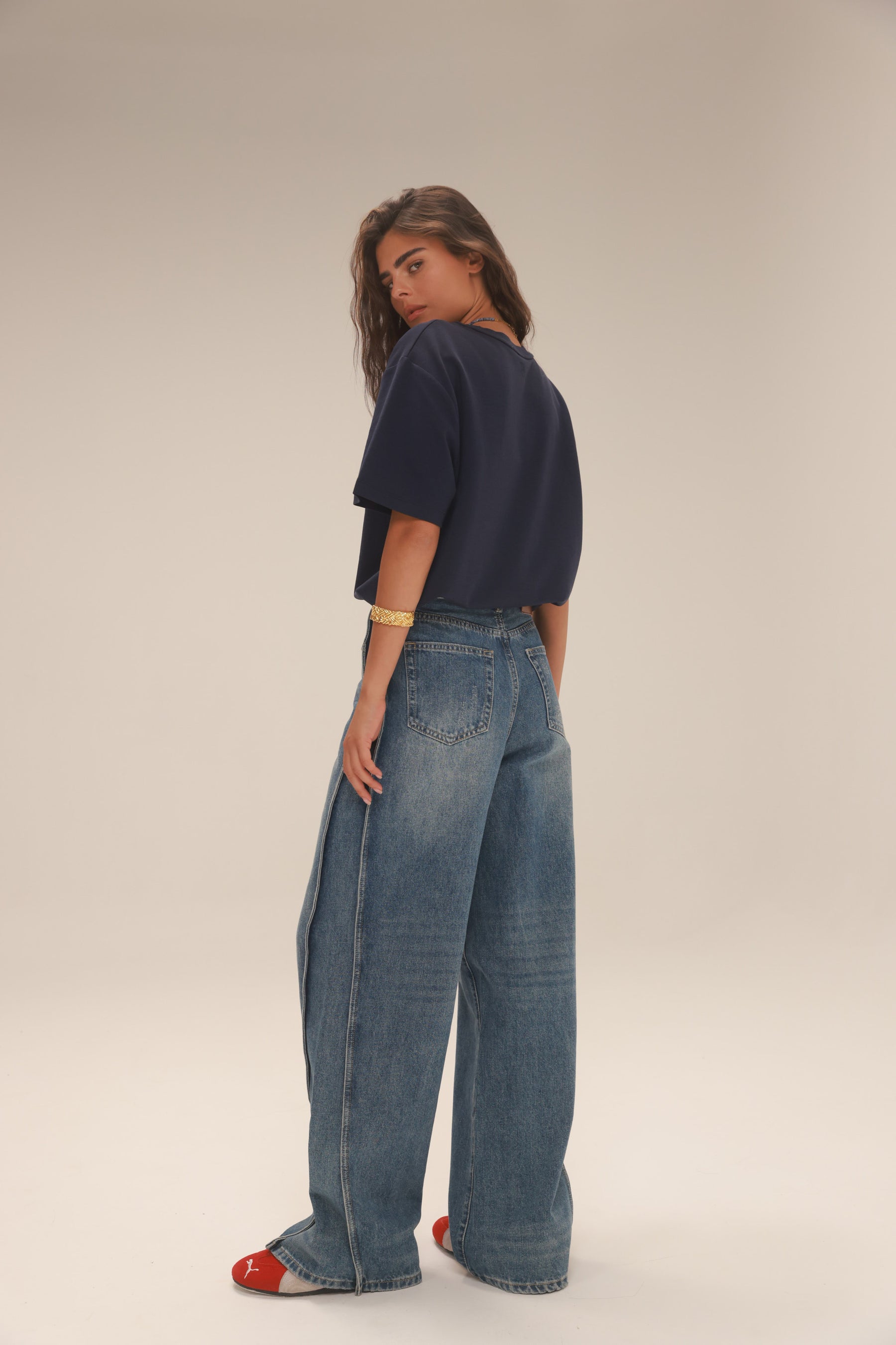 ג'ינס פלורנס כחול כהה