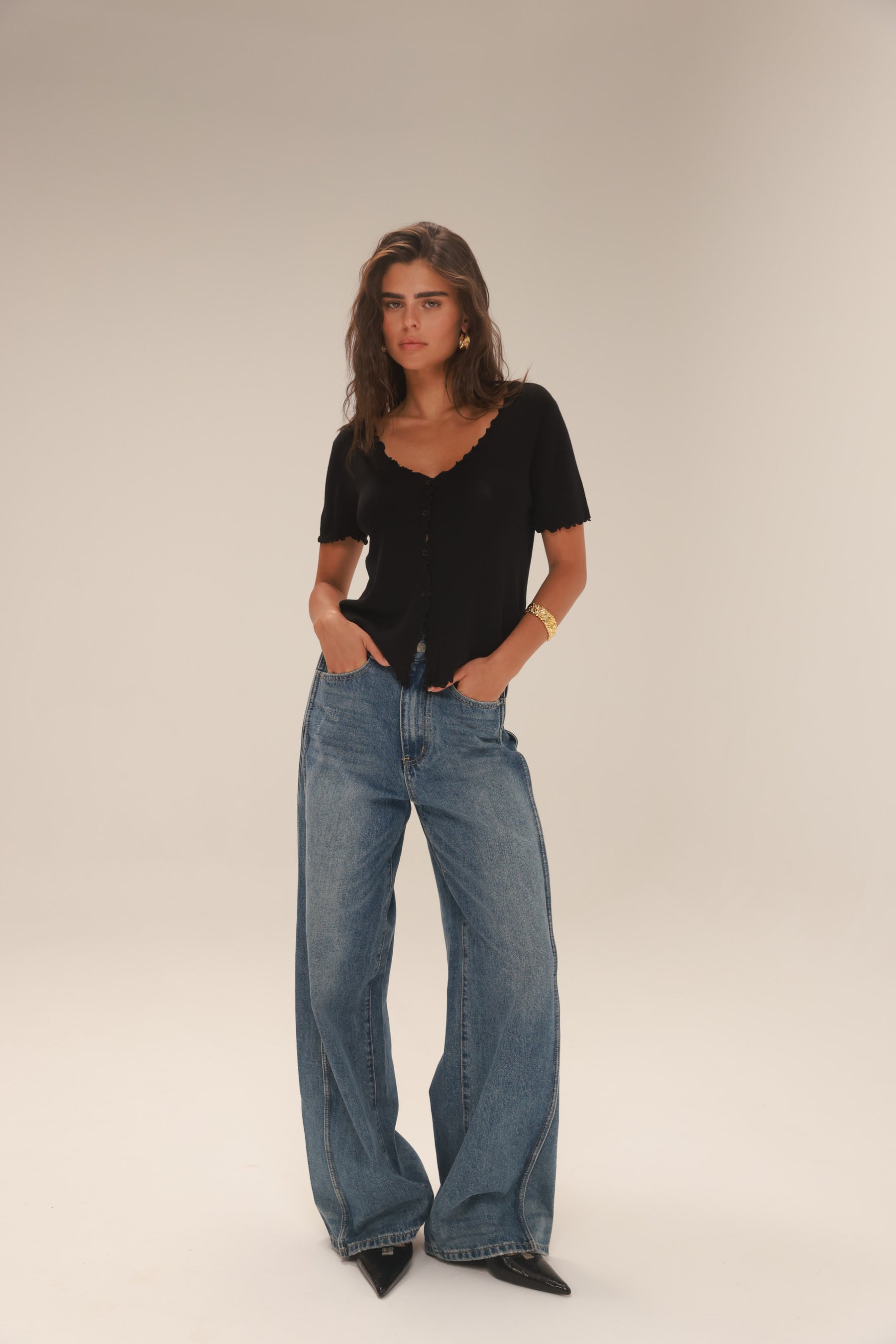 ג'ינס פלורנס כחול כהה