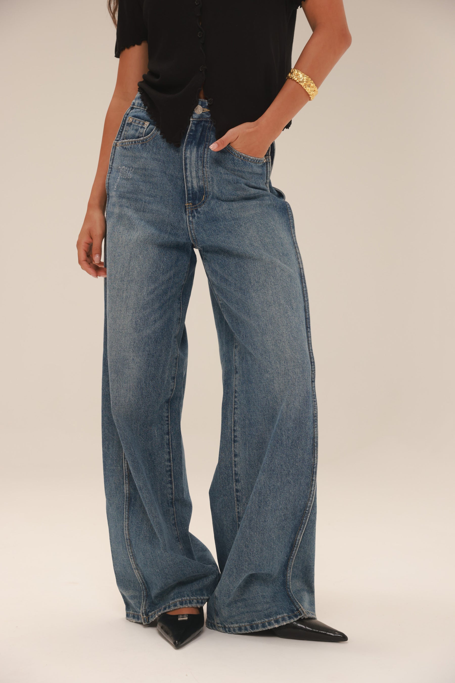 ג'ינס פלורנס כחול כהה