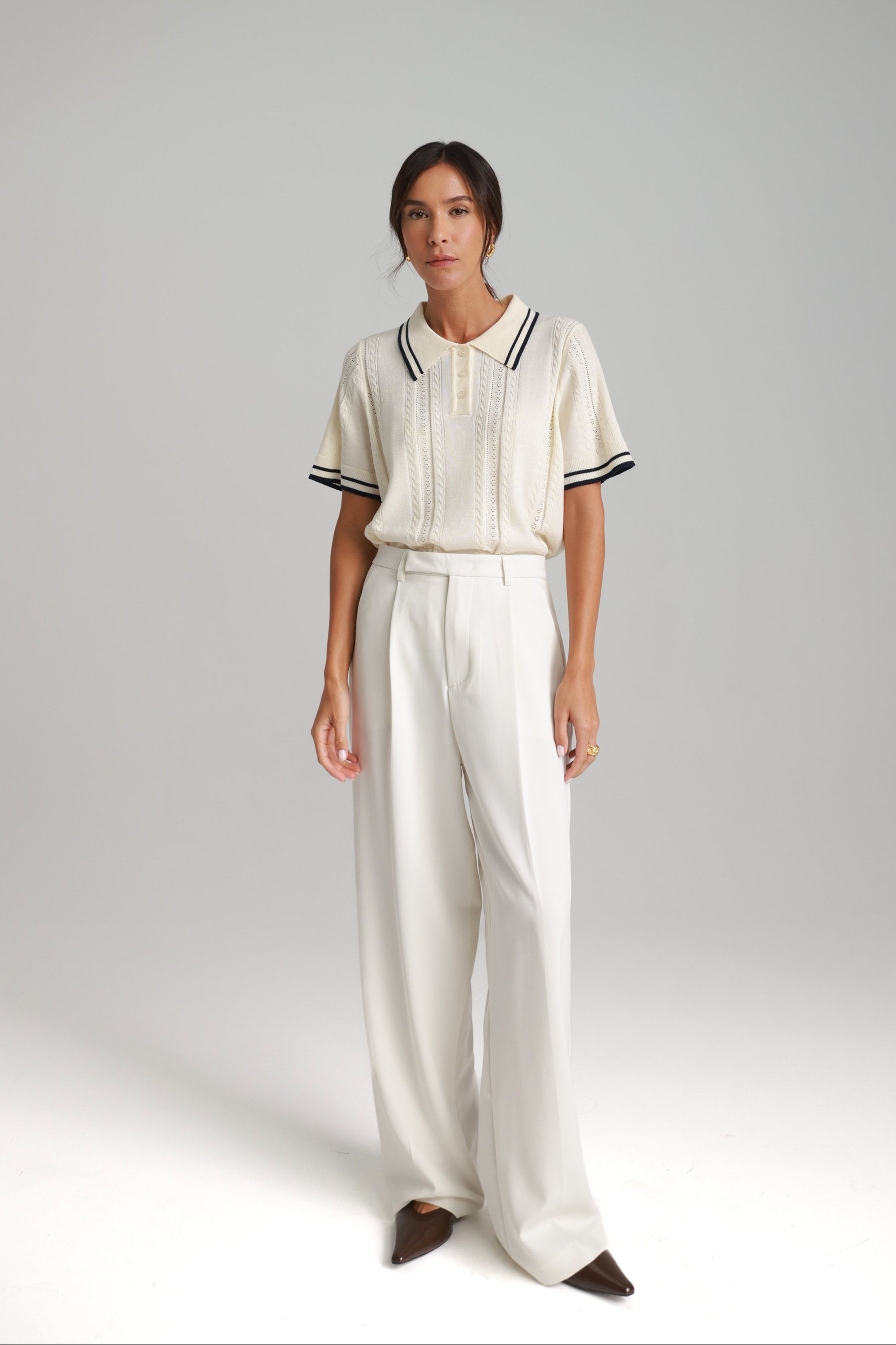 חולצת פולו ליאם שמנת