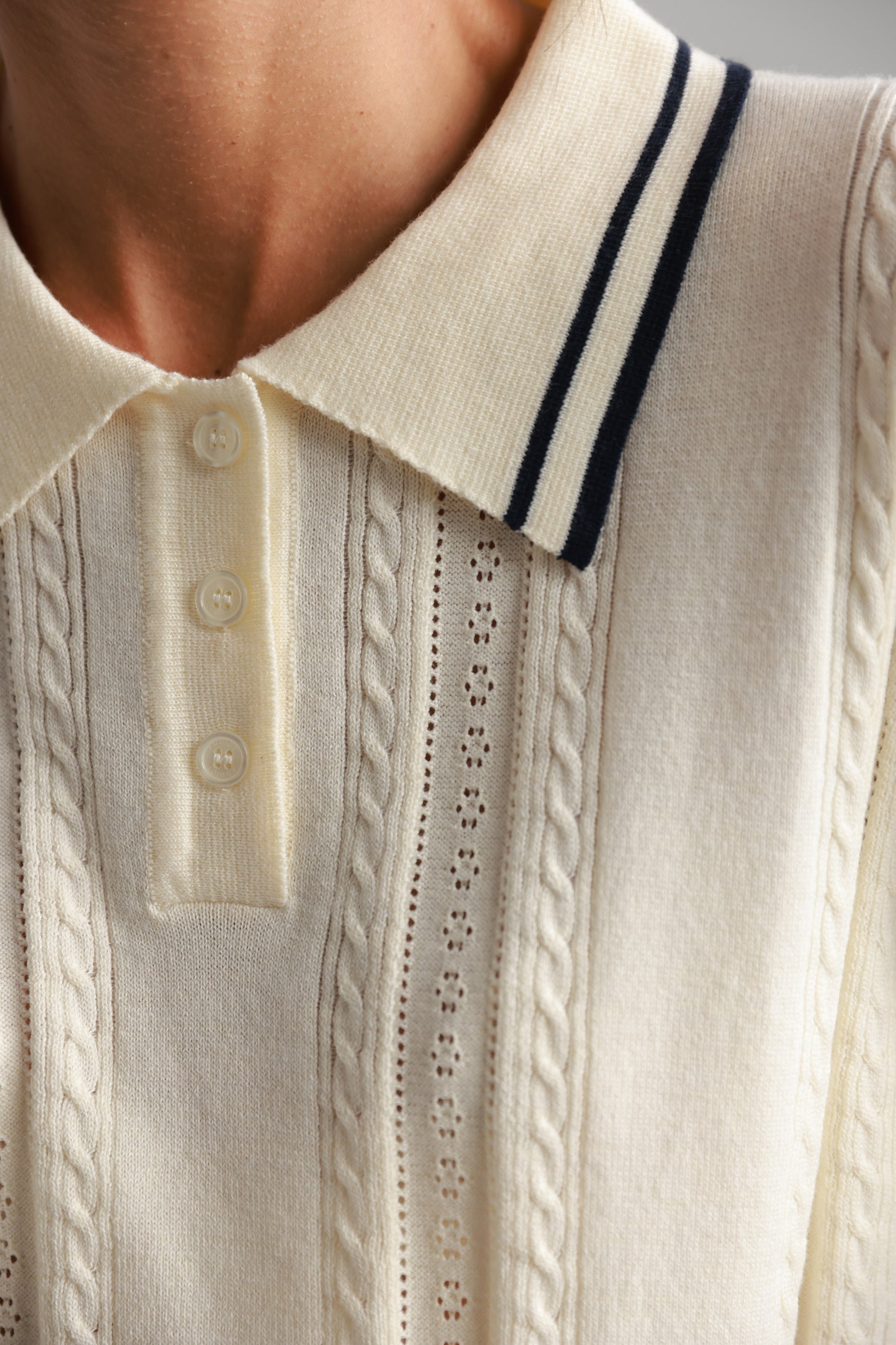 חולצת פולו ליאם שמנת