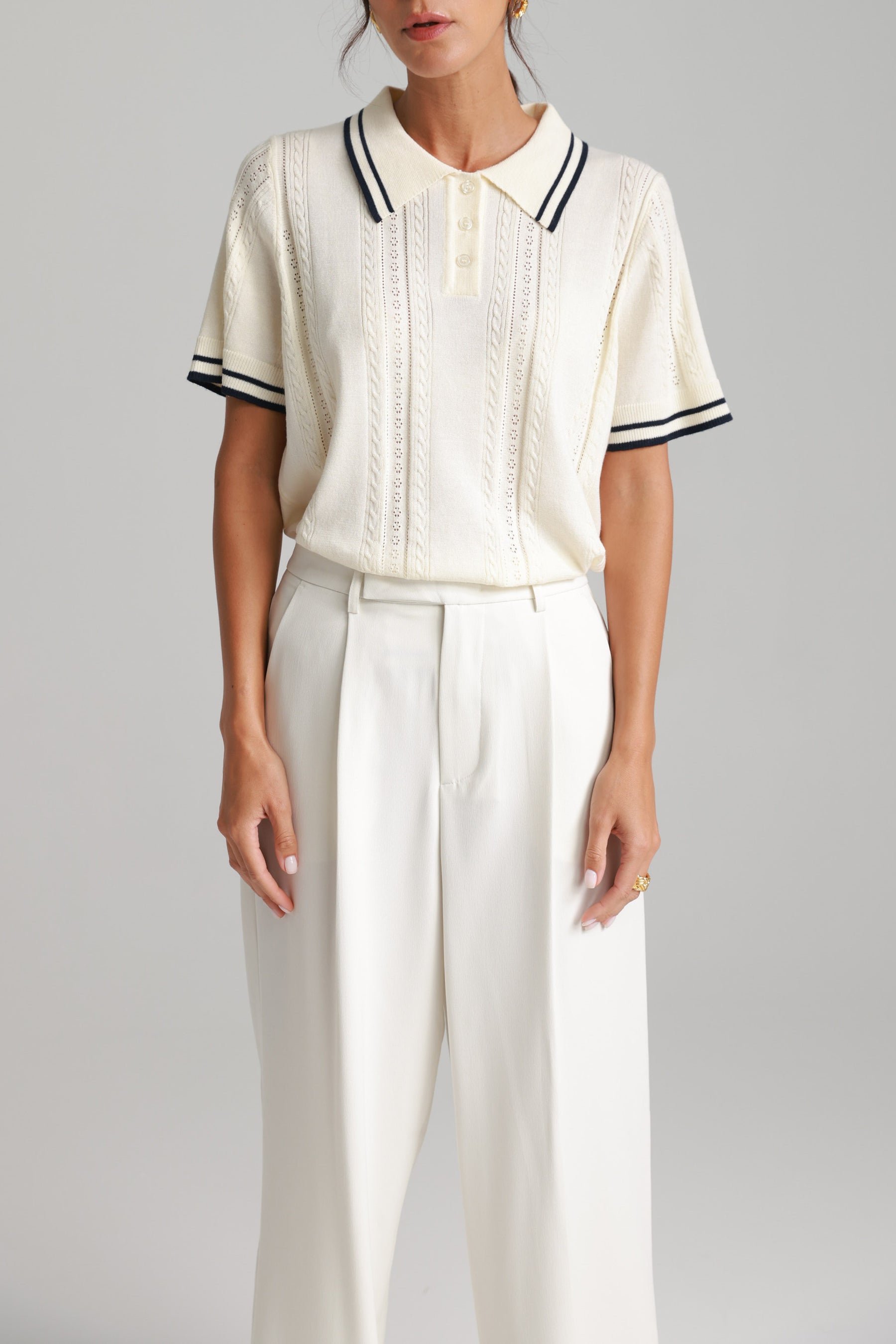 חולצת פולו ליאם שמנת