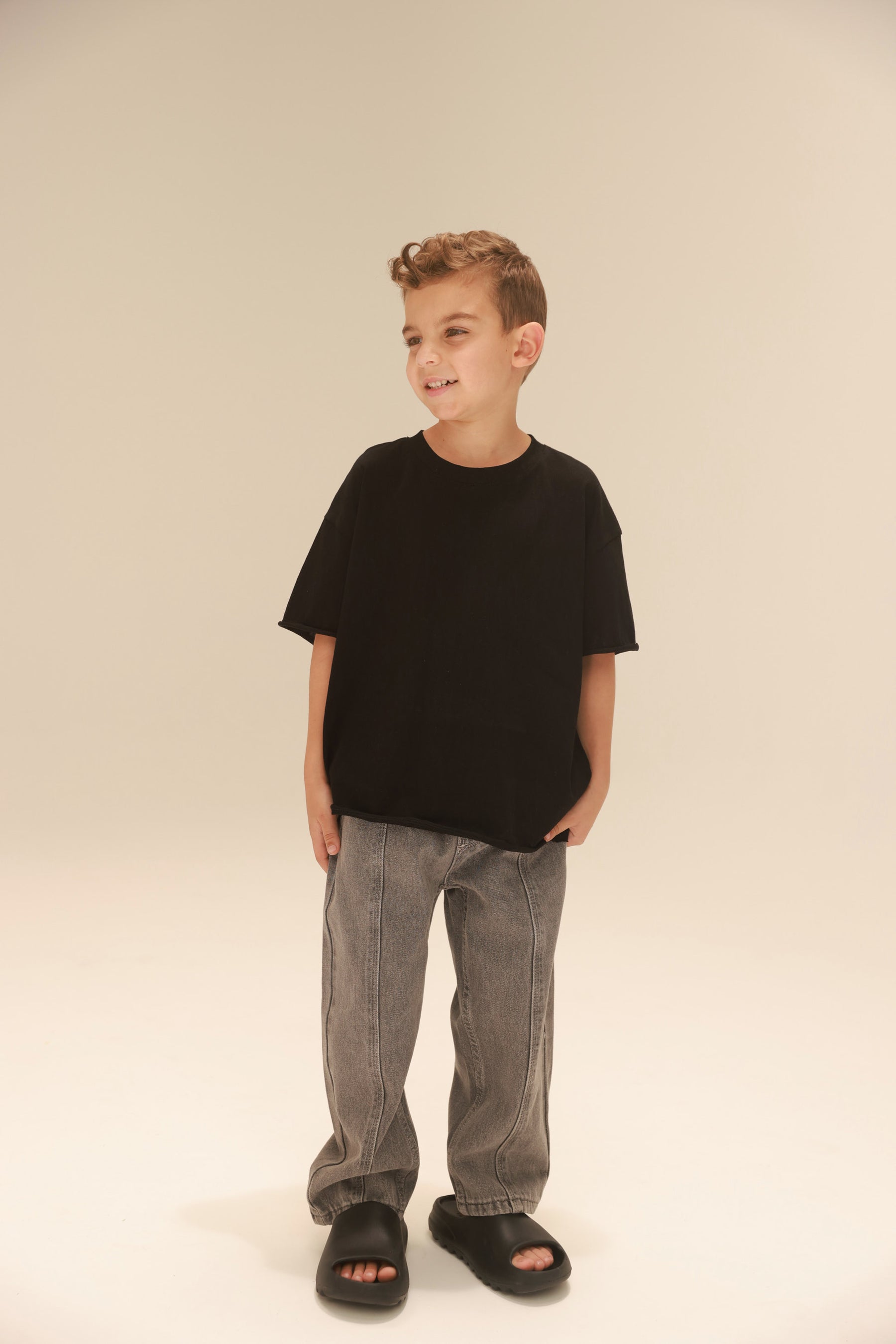 ג'ינס לנון אפור כהה