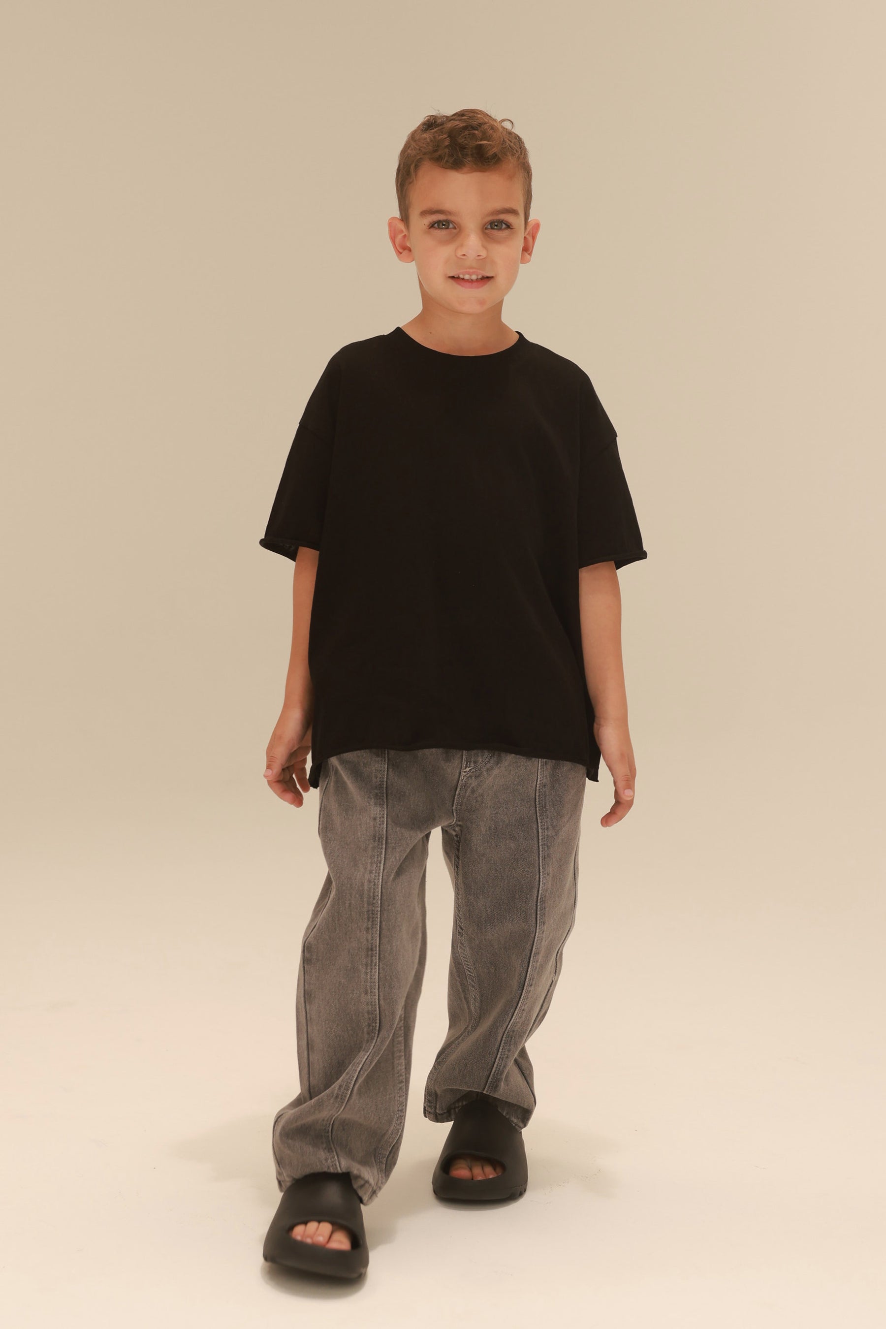 ג'ינס לנון אפור כהה