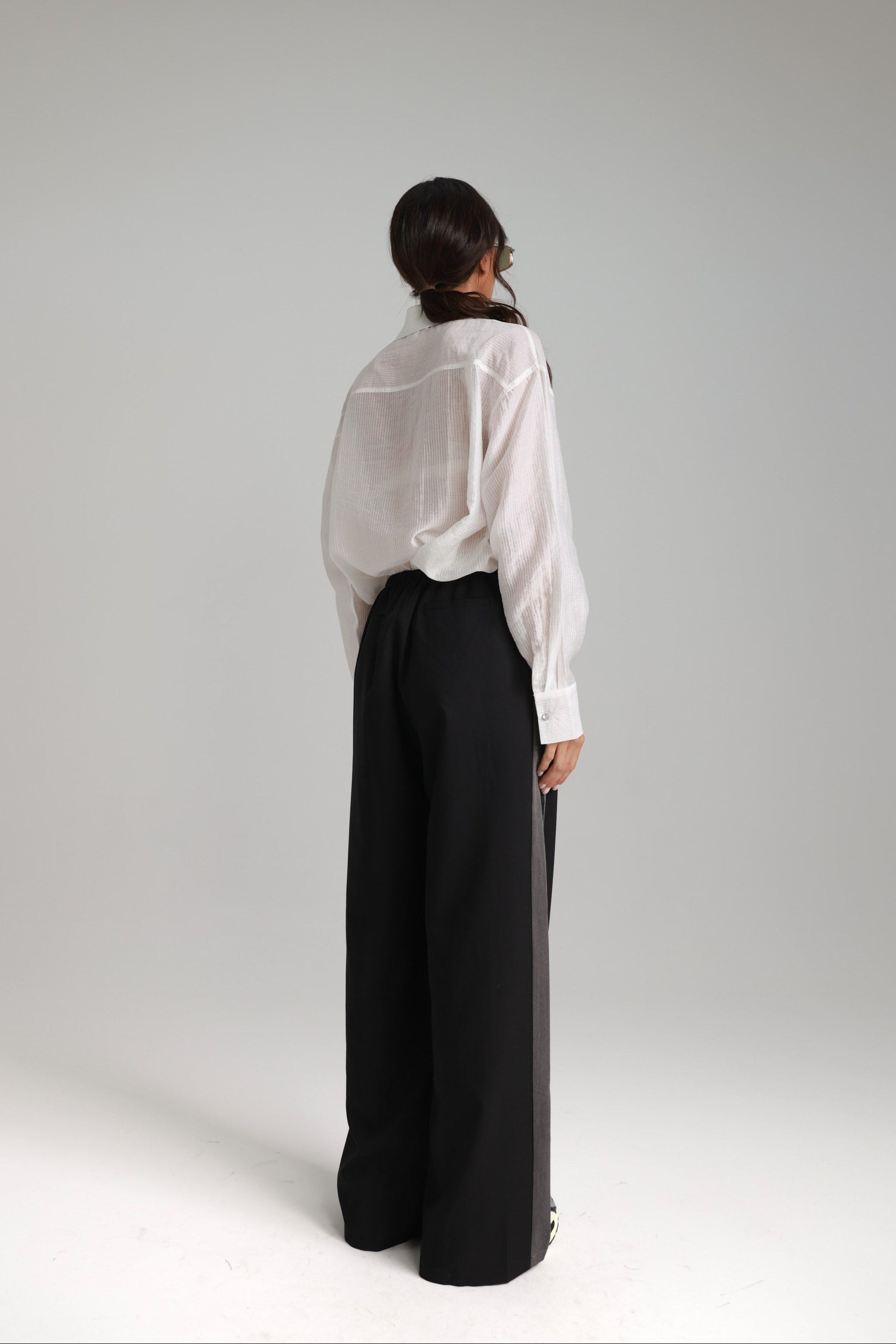 חולצת רוס מכופתרת לבנה