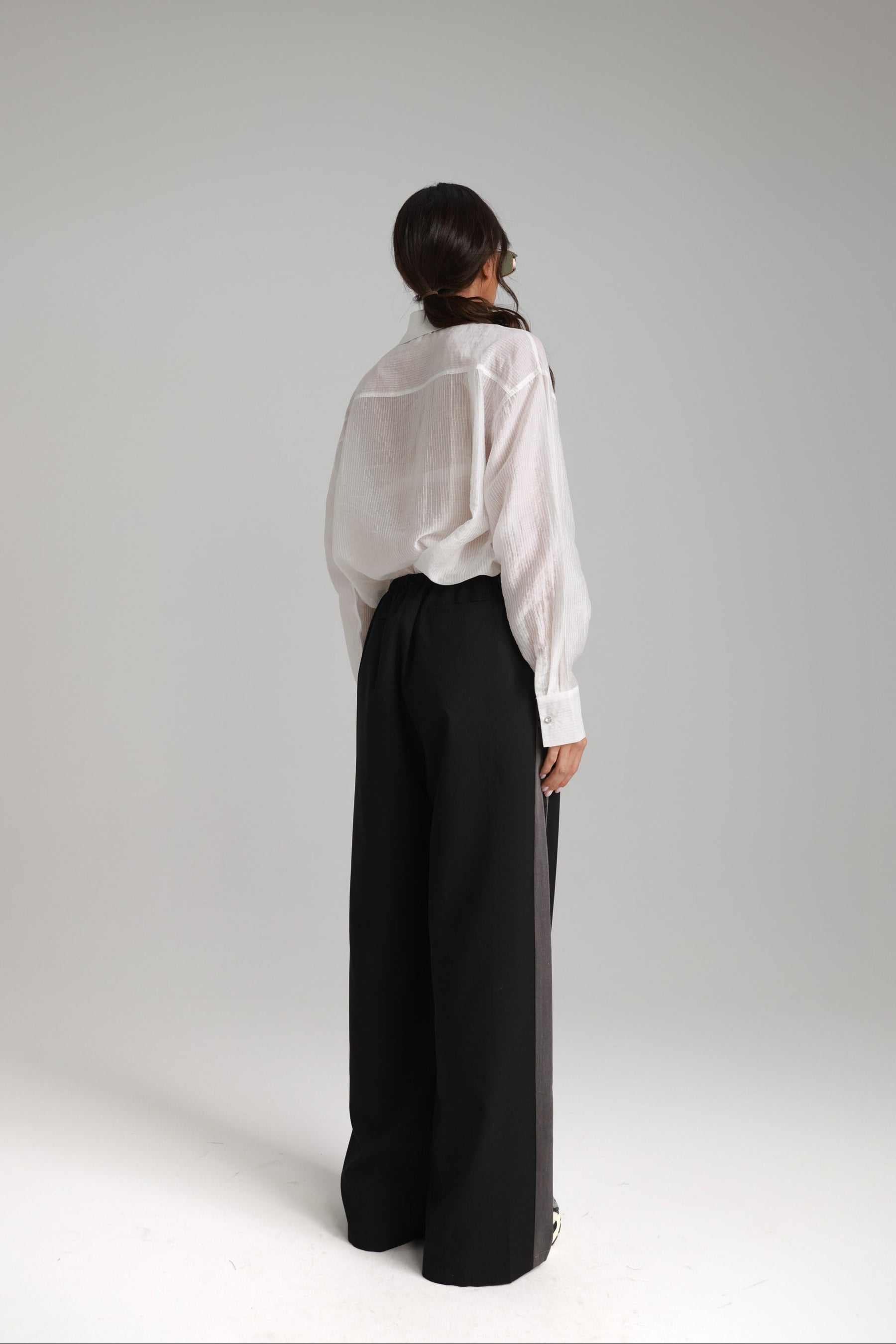 מכנסי כריסטינה שחור/אפור כהה