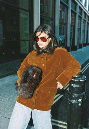 ג'קט אדריאנה חום בהיר