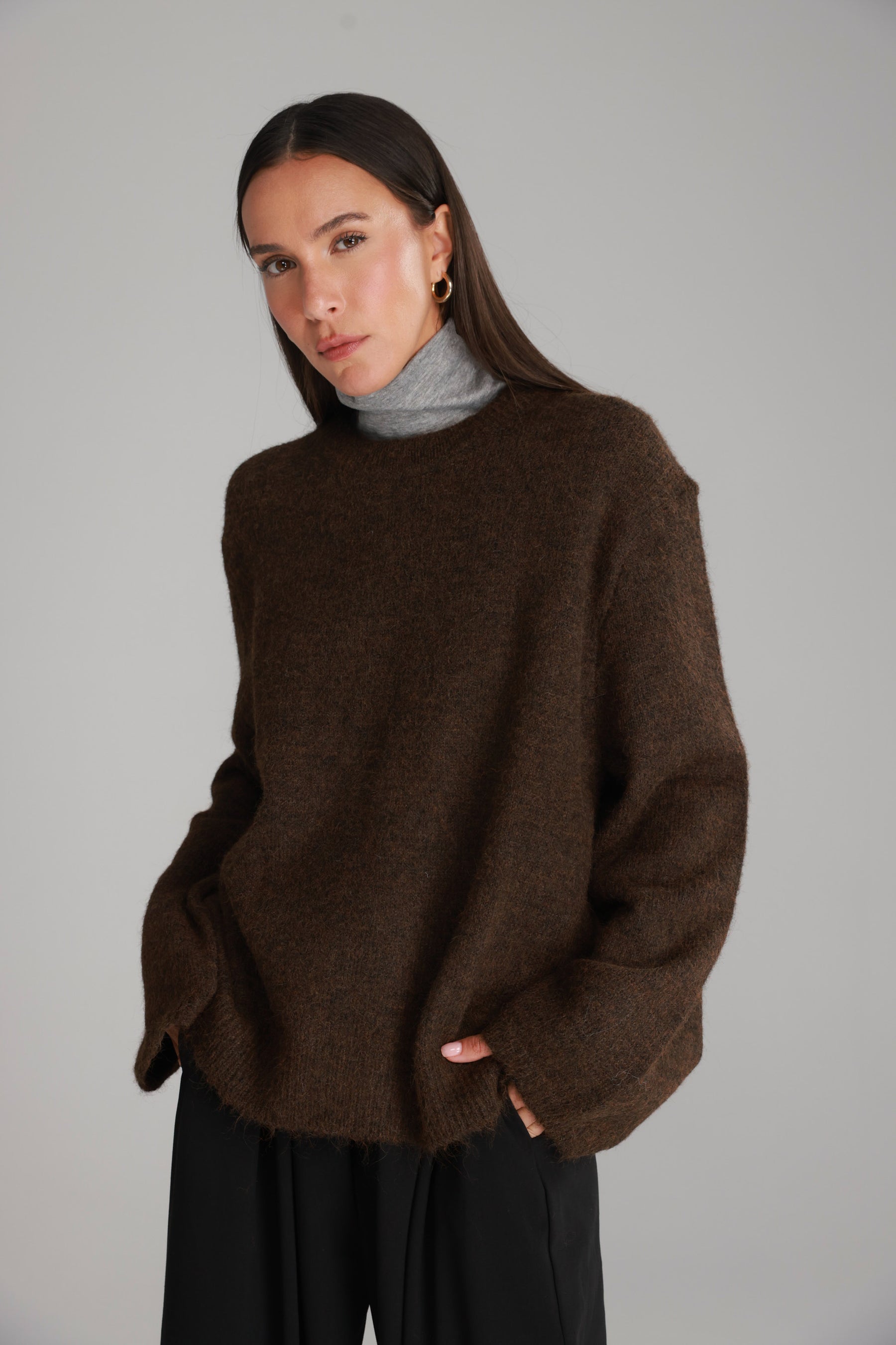 סריג ליב חום כהה