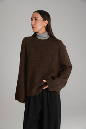 סריג ליב חום כהה