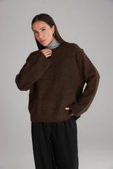 סריג ליב חום כהה