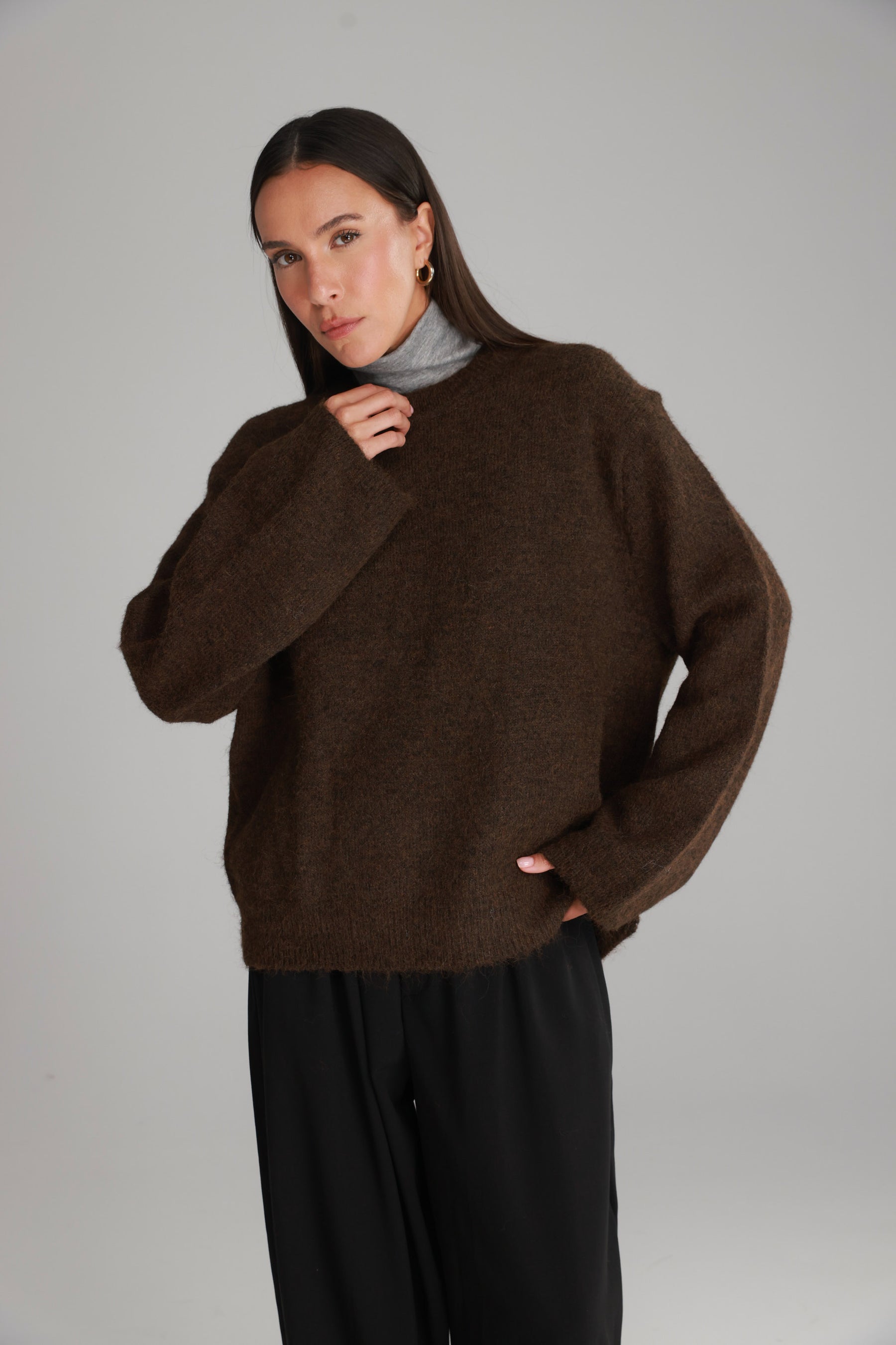 סריג ליב חום כהה