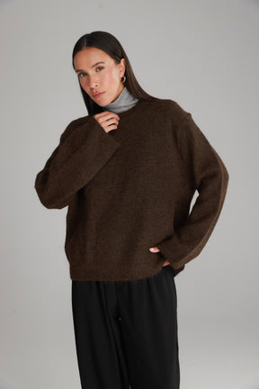 סריג ליב חום כהה