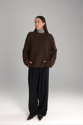 סריג ליב חום כהה