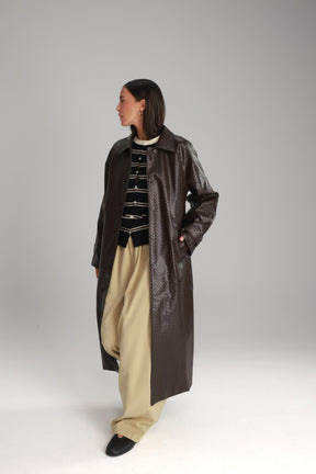 סריג אוסטין שחור/חום