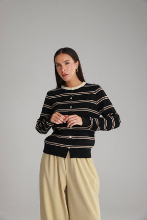 סריג אוסטין שחור/חום