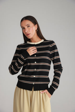 סריג אוסטין שחור/חום