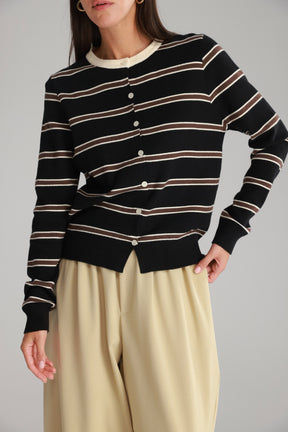 סריג אוסטין שחור/חום