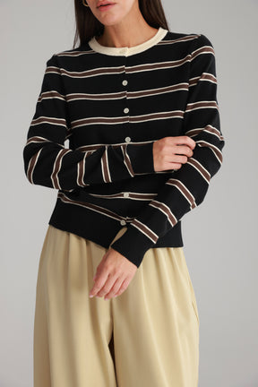 סריג אוסטין שחור/חום