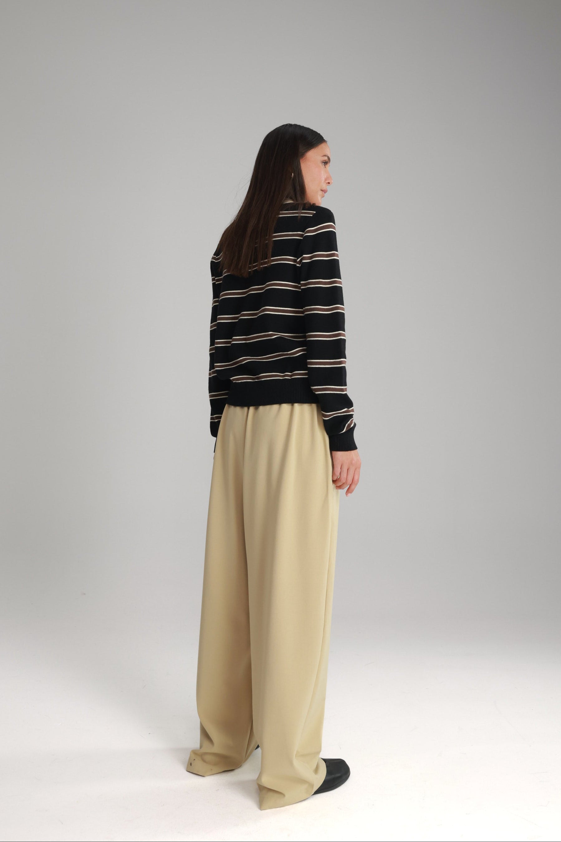 סריג אוסטין שחור/חום