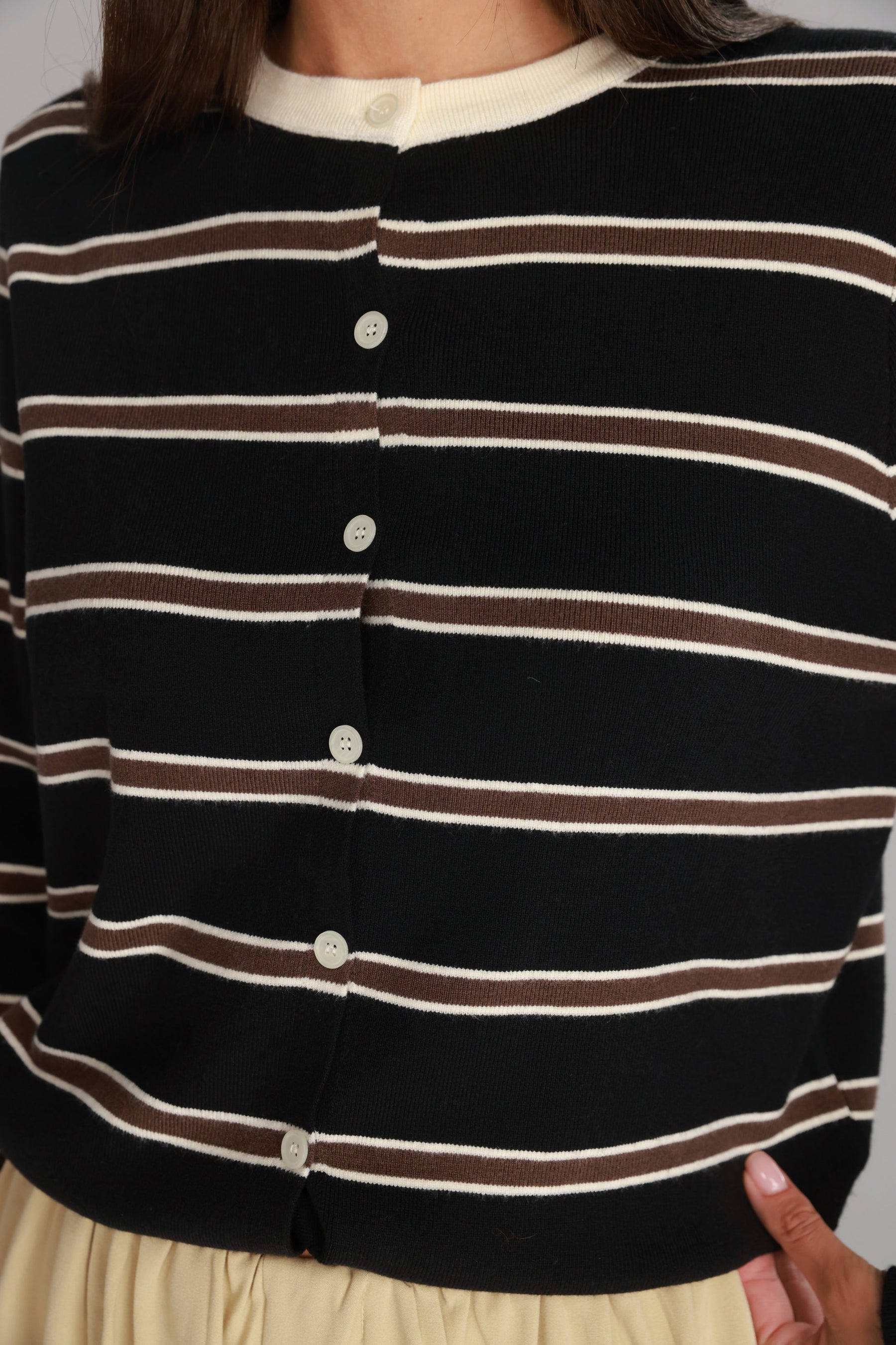 סריג אוסטין שחור/חום