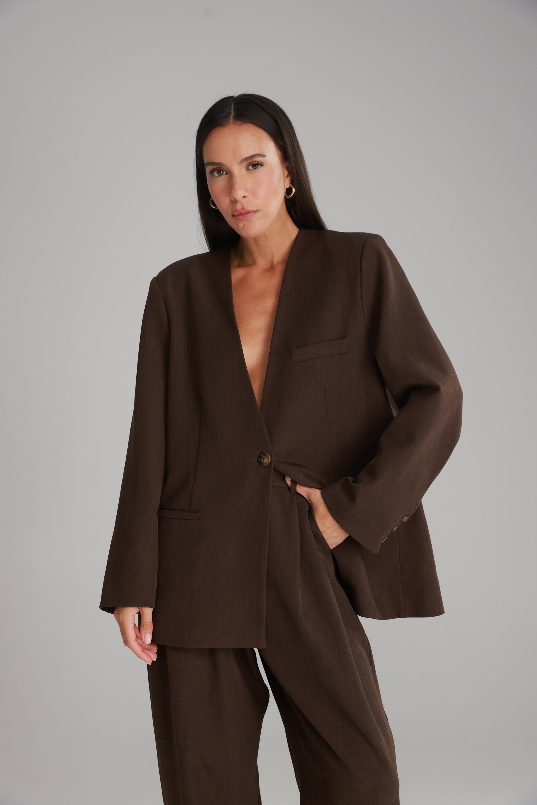 בלייזר אנאבל חום כהה