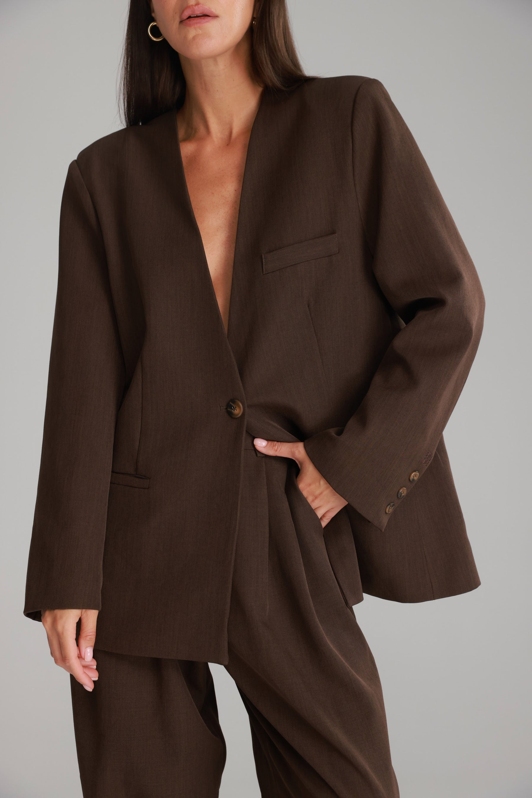 בלייזר אנאבל חום כהה