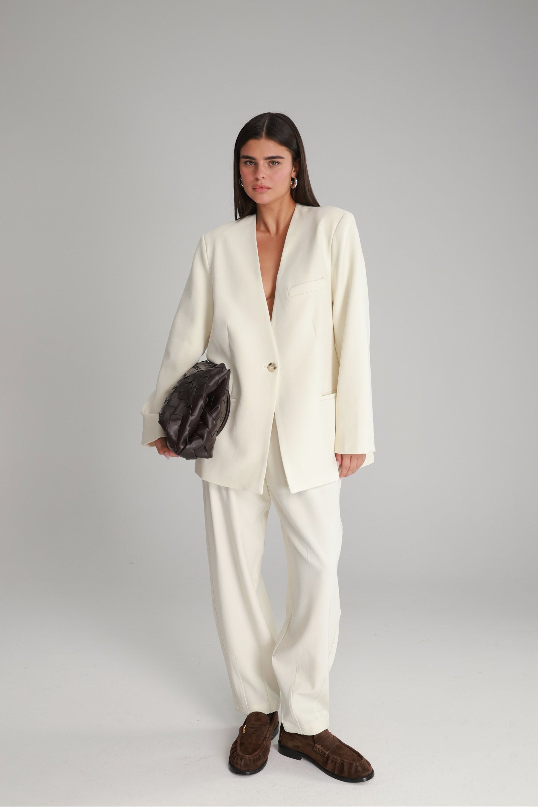 מכנסי אלכסנדרה שמנת