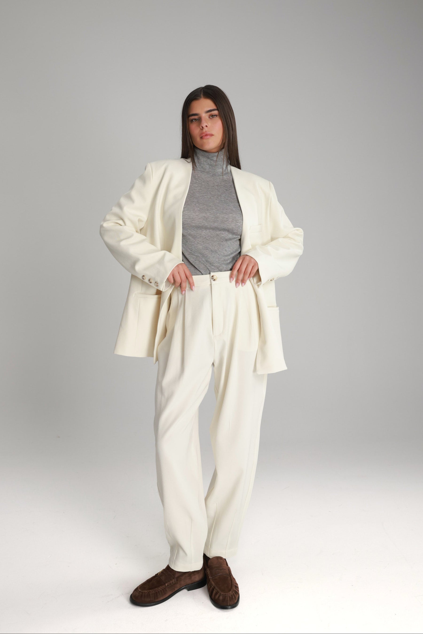 מכנסי אלכסנדרה שמנת