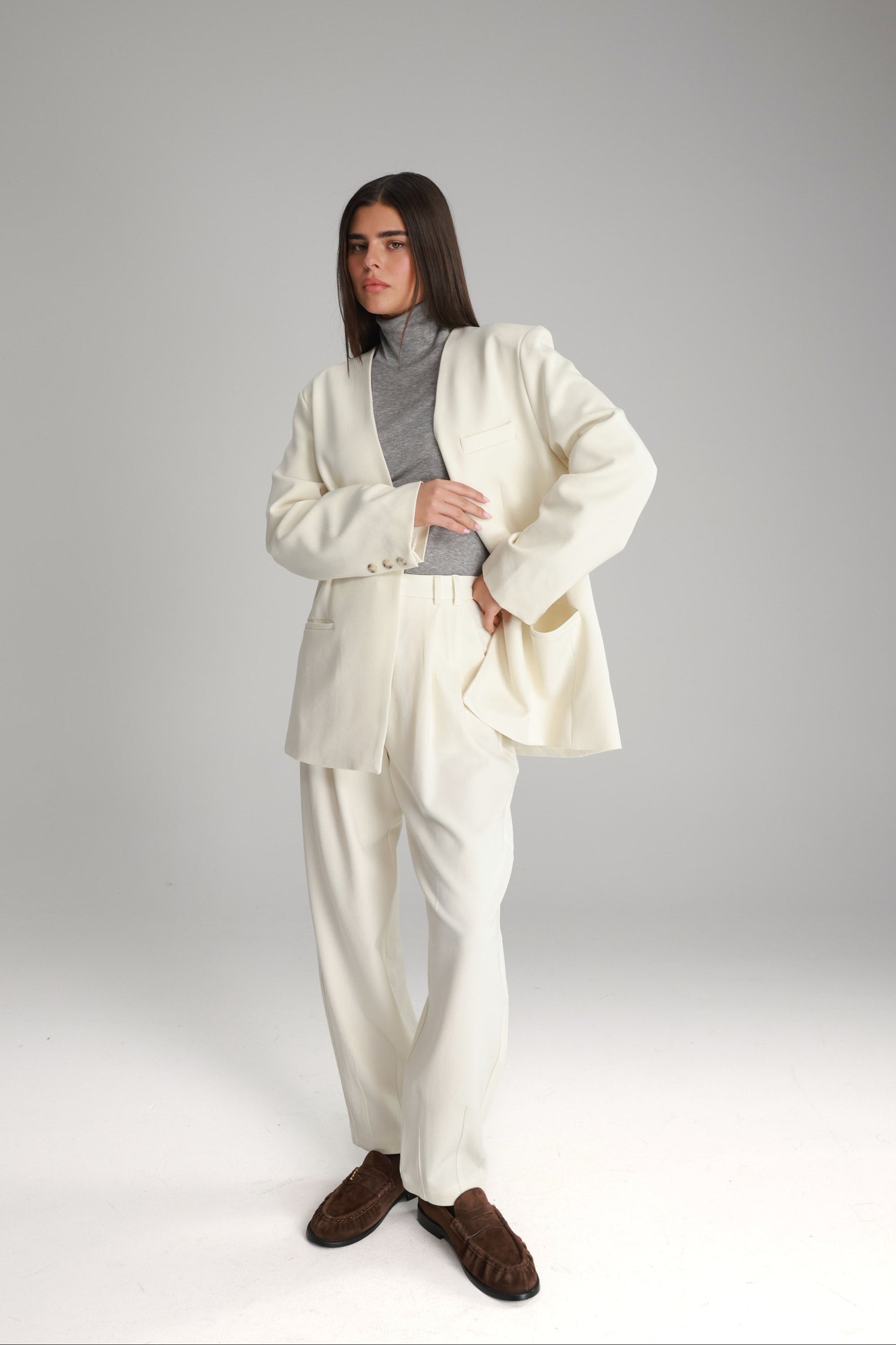 מכנסי אלכסנדרה שמנת