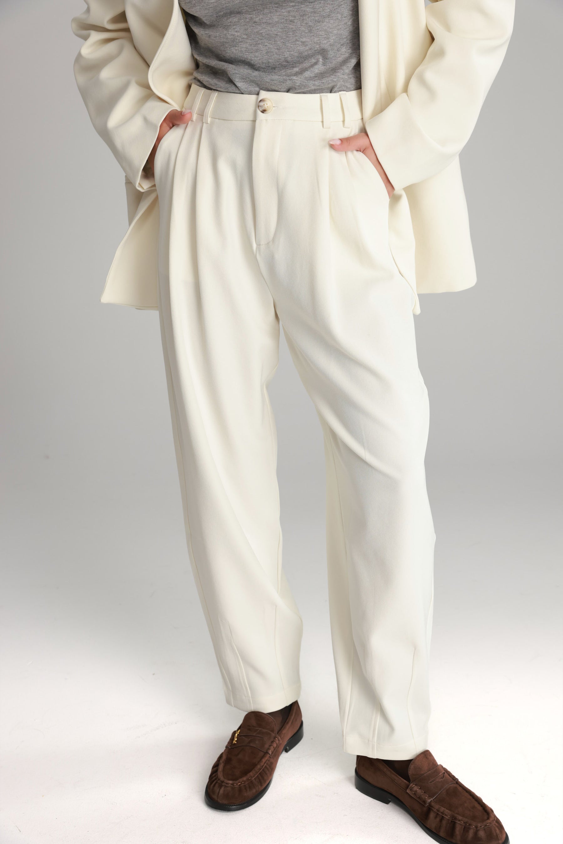 מכנסי אלכסנדרה שמנת