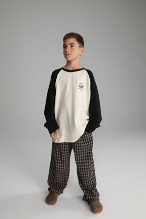 חולצת מיי שמנת/שחור