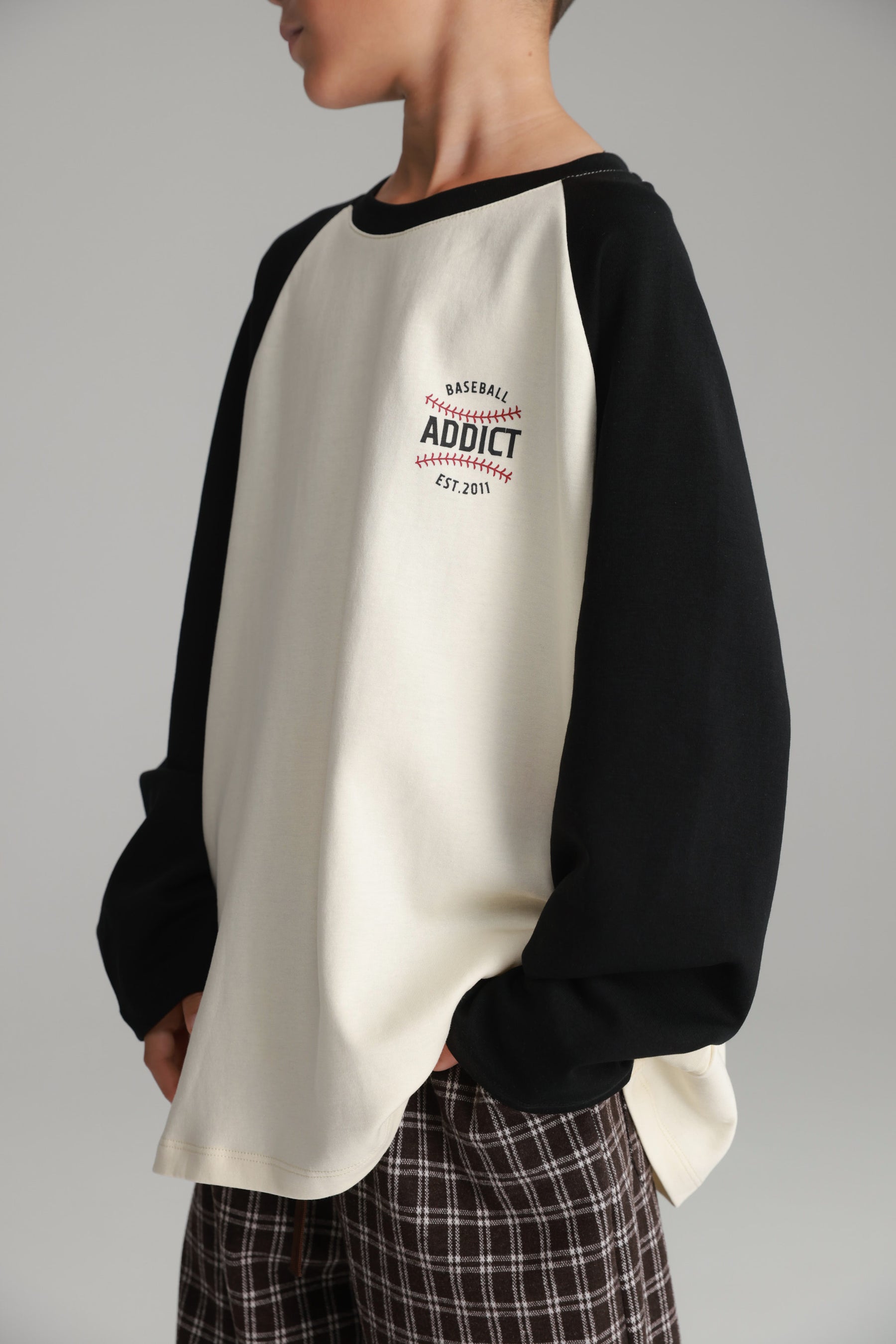 חולצת מיי שמנת/שחור