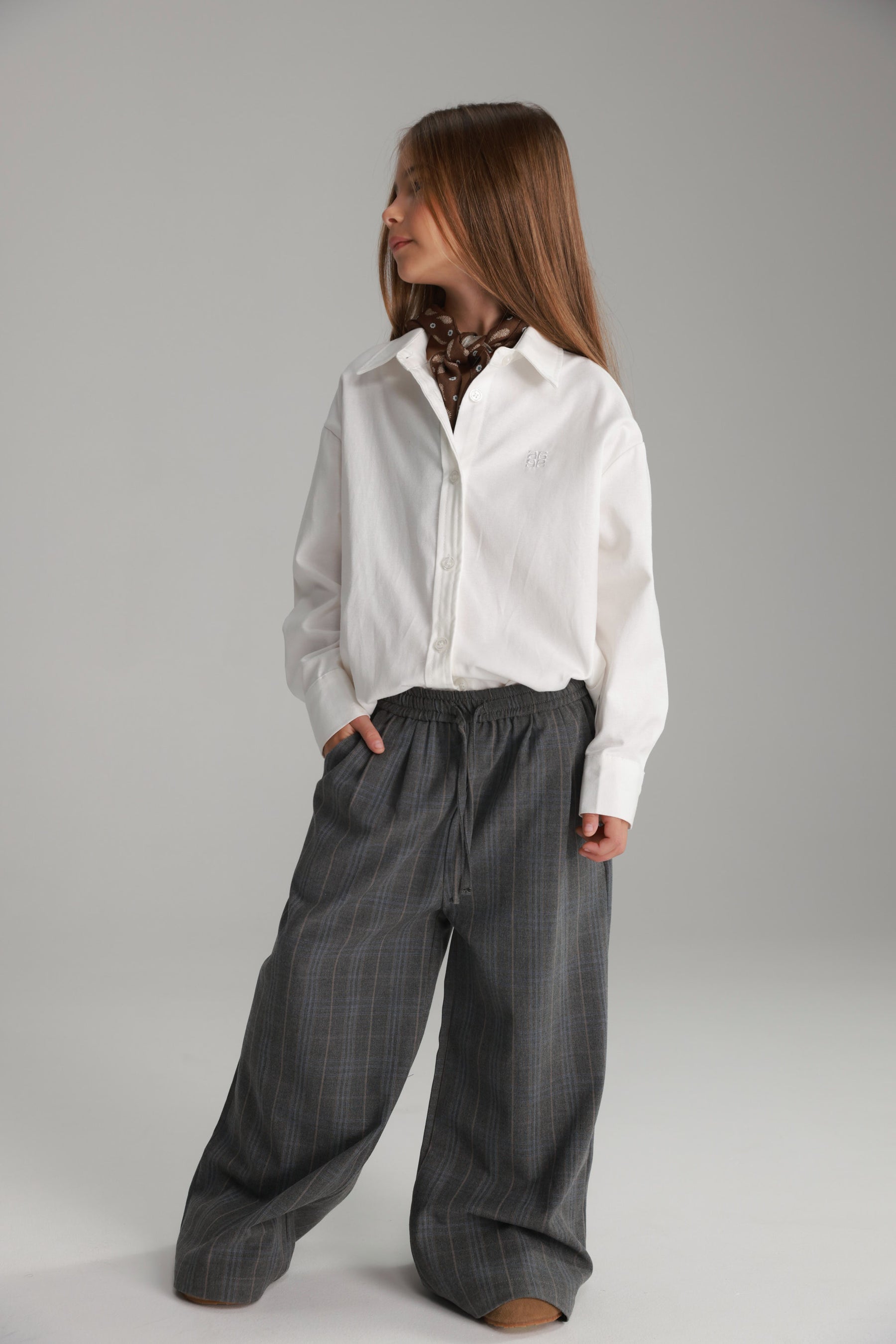 מכנסי מונטנה משבצות אפור