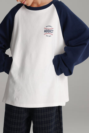 חולצת מיי לבן/נייבי