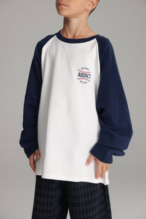 חולצת מיי לבן/נייבי