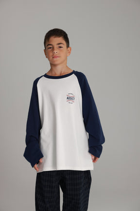 חולצת מיי לבן/נייבי