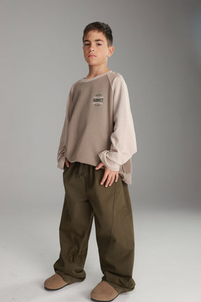 חולצת מיי חאקי/בז'