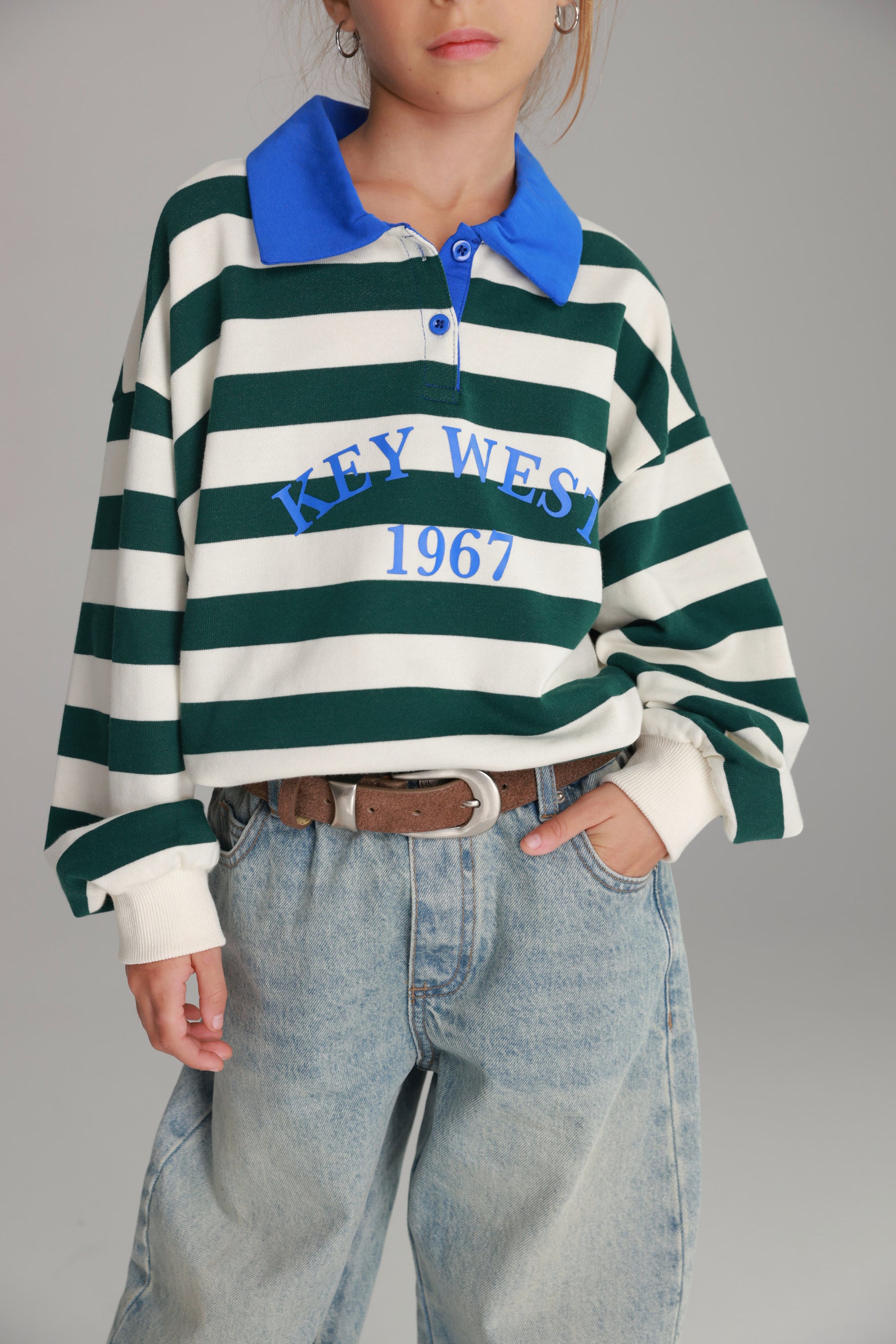 חגורת מודי חומה אבזם כסף