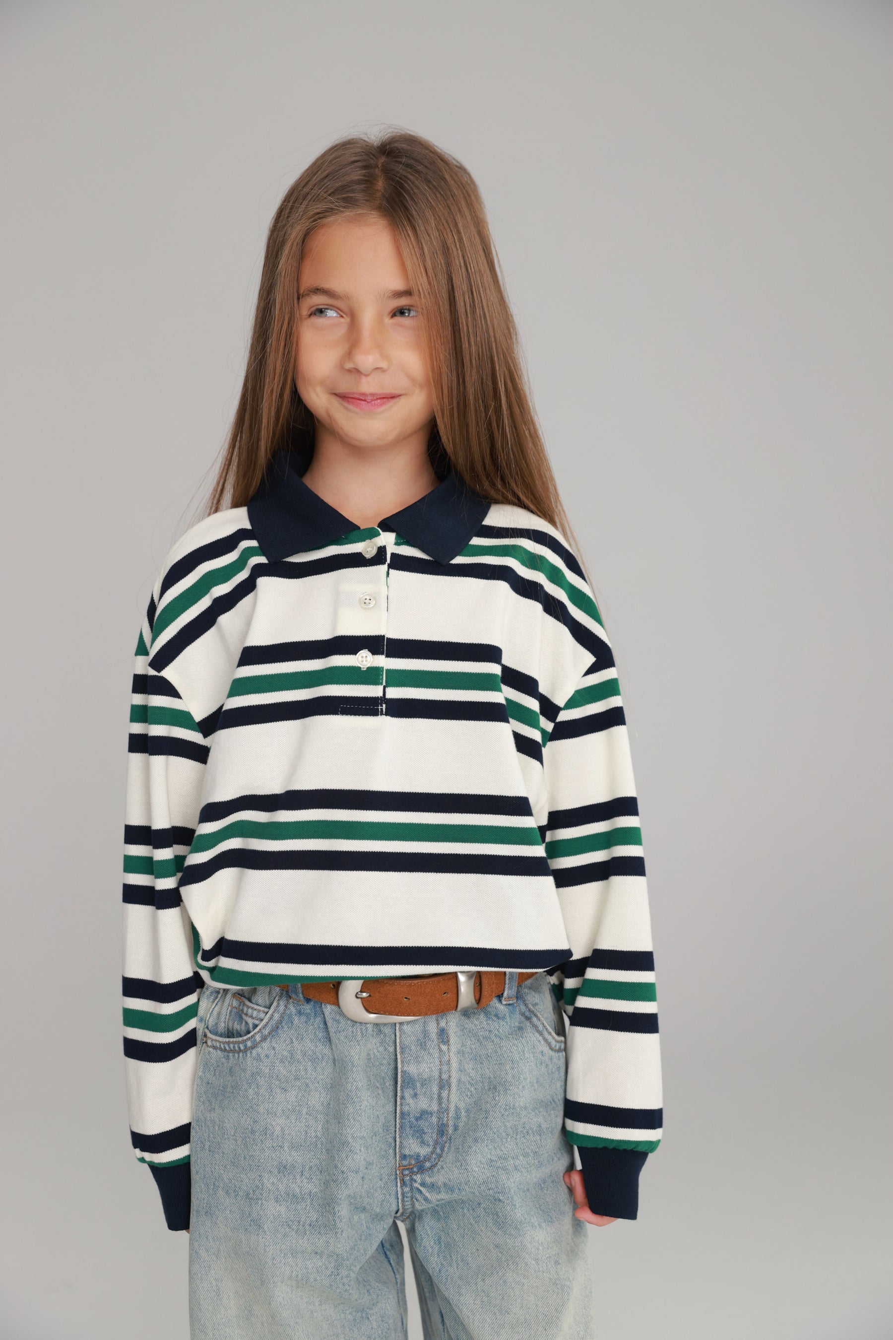 חולצת לורה פסים לבן/נייבי