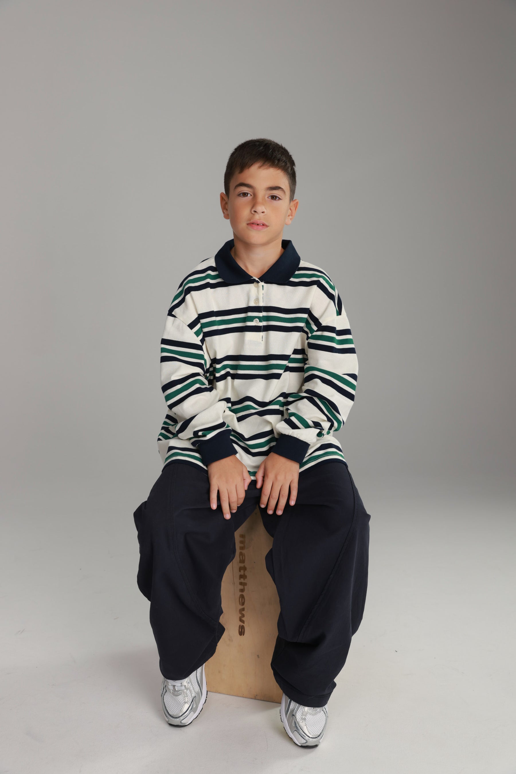 חולצת לורה פסים לבן/נייבי