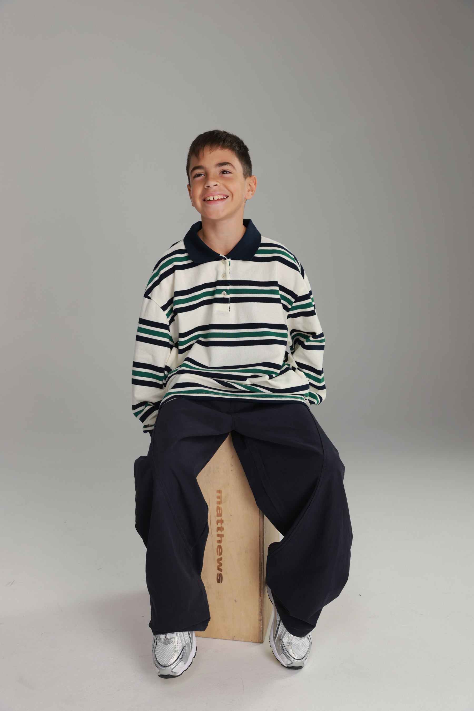 חולצת לורה פסים לבן/נייבי