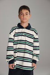 חולצת לורה פסים לבן/נייבי