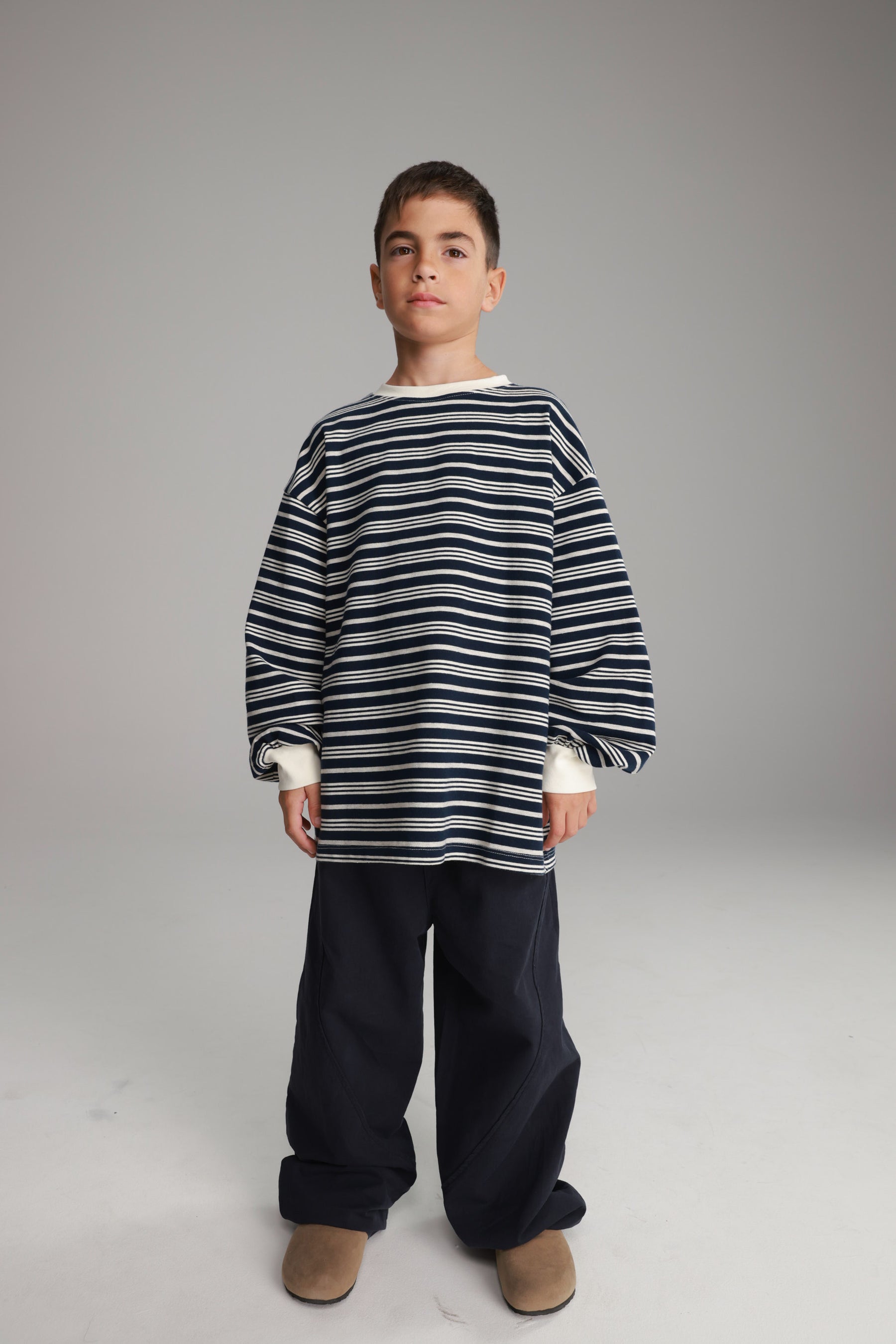 חולצת אווה נייבי/שמנת