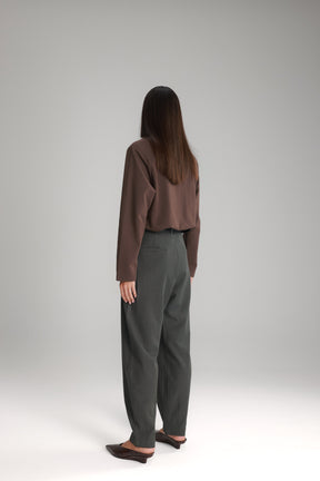 חולצת מרינה חום כהה