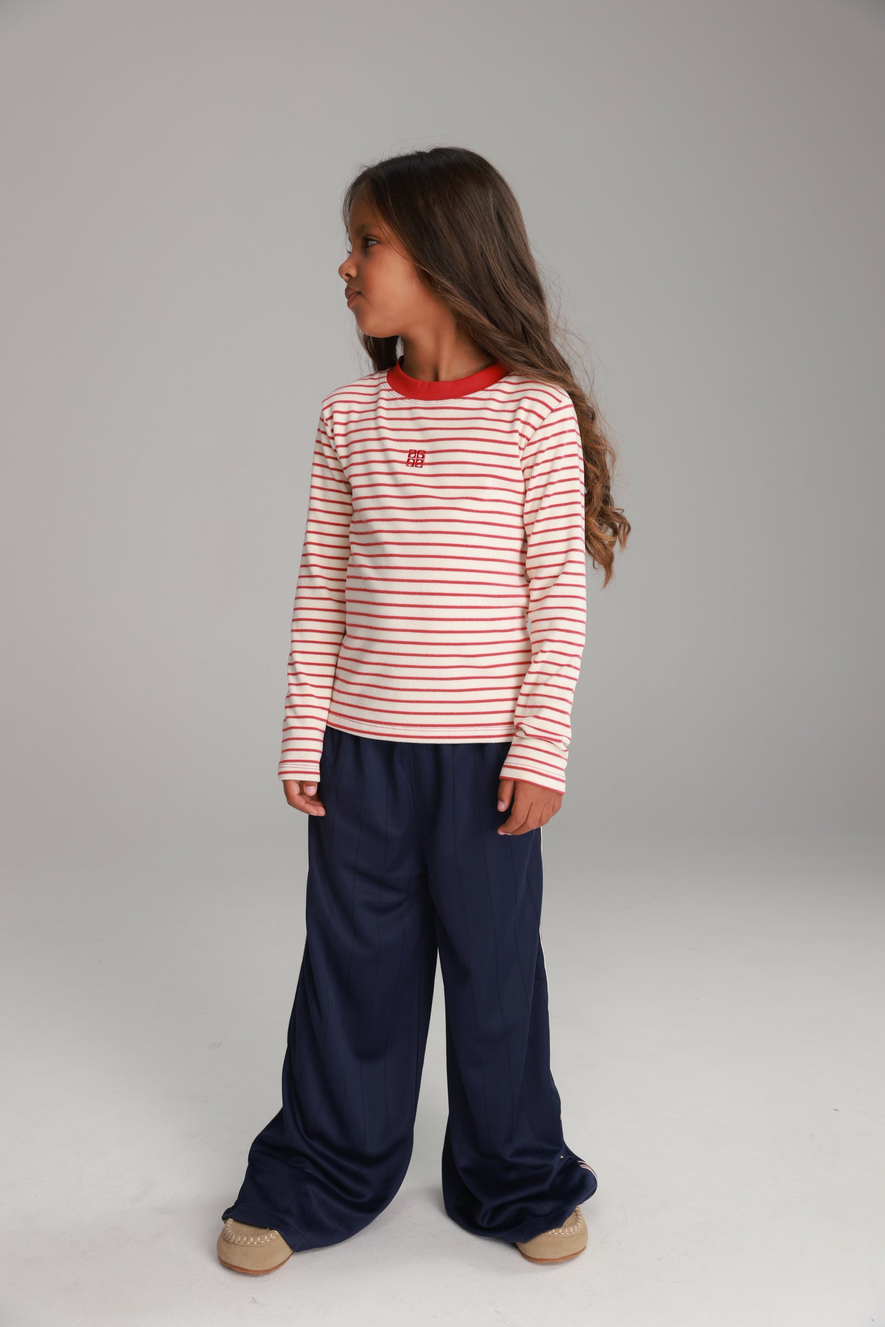 חולצת ג'ייד פסים שמנת/חמרה